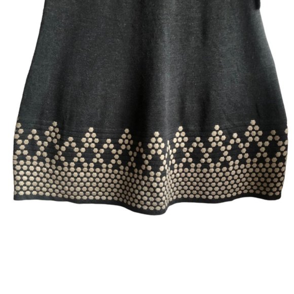 Eliza J Three-Quarter Sleeve Printed Fit-&-Flare Dress Small Gray - Picture 3 of 11
